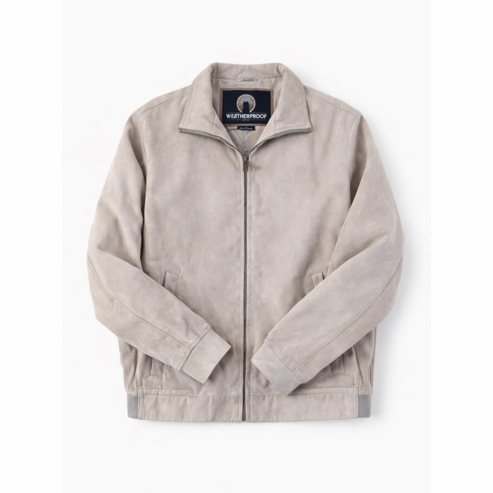 🍂weatherproof faux suede bomber